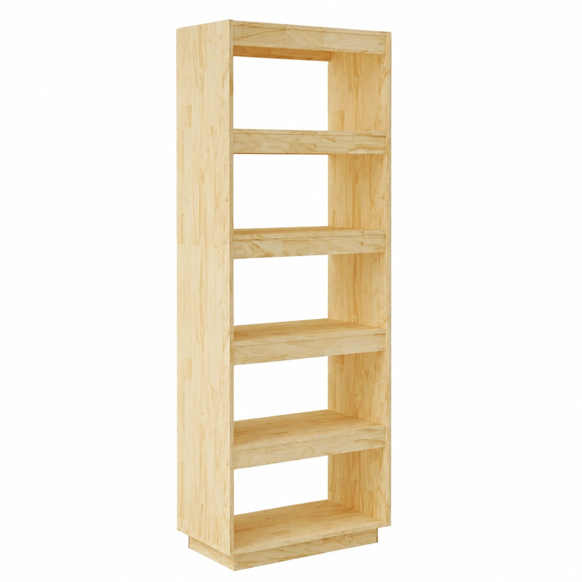 Libreria Homgoday in Legno Massello di Pino 60x35x167 cm, Armadietto Vetrina Salvaspazio per Soggiorno