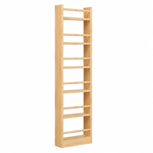 Scaffale alzato in legno massiccio a 6 ripiani, compatto per bambini e adulti