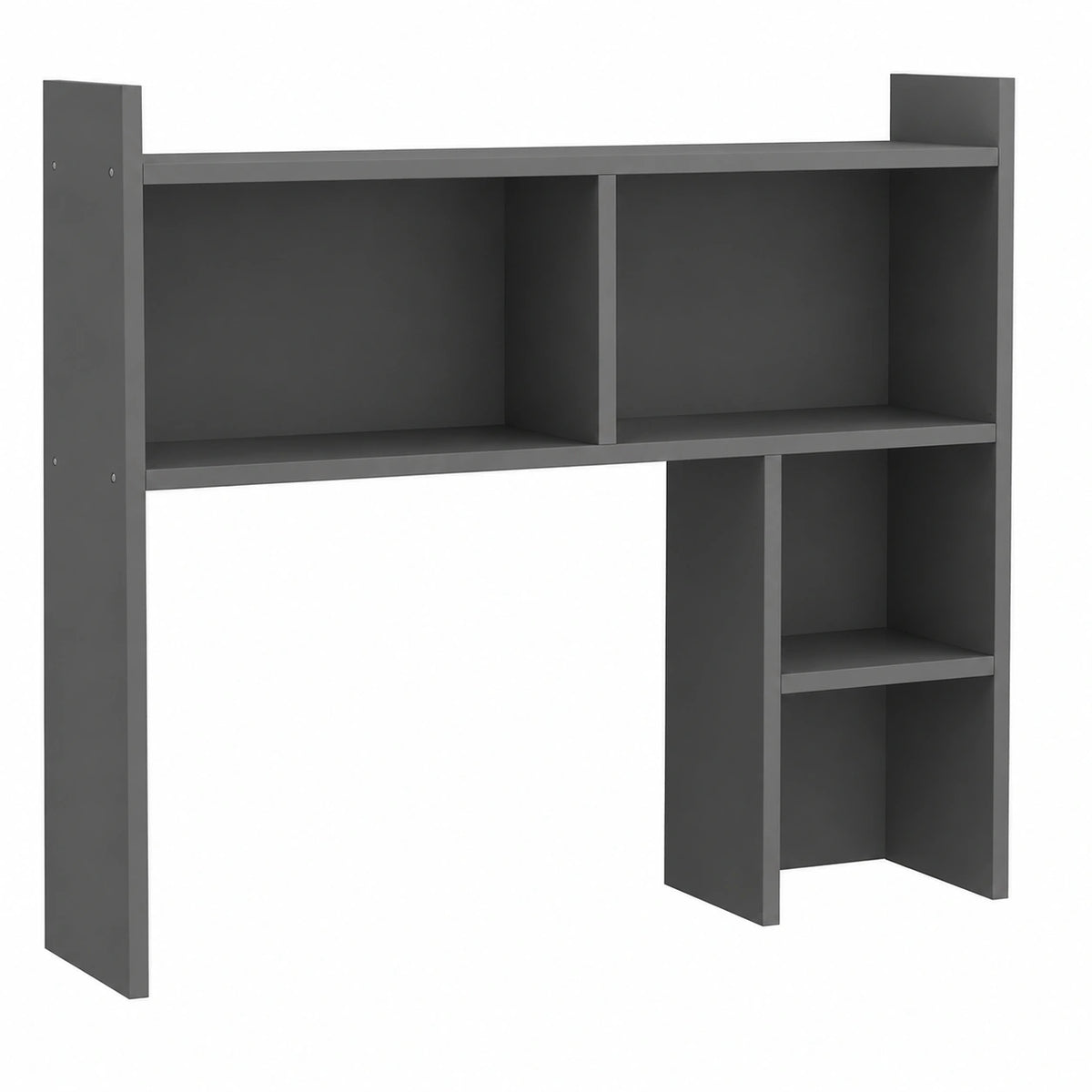 Organizer in Legno Multistrato per Ufficio Domestico, Libreria da Scrivania Colore Grigio