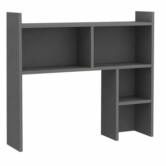 Organizer in Legno Multistrato per Ufficio Domestico, Libreria da Scrivania Colore Grigio